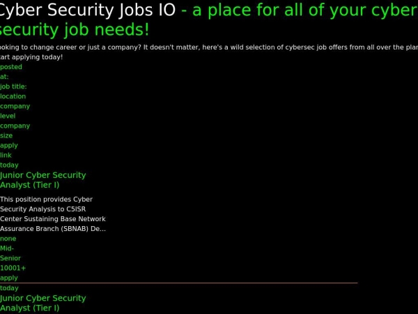 cybersecurityjobs.io